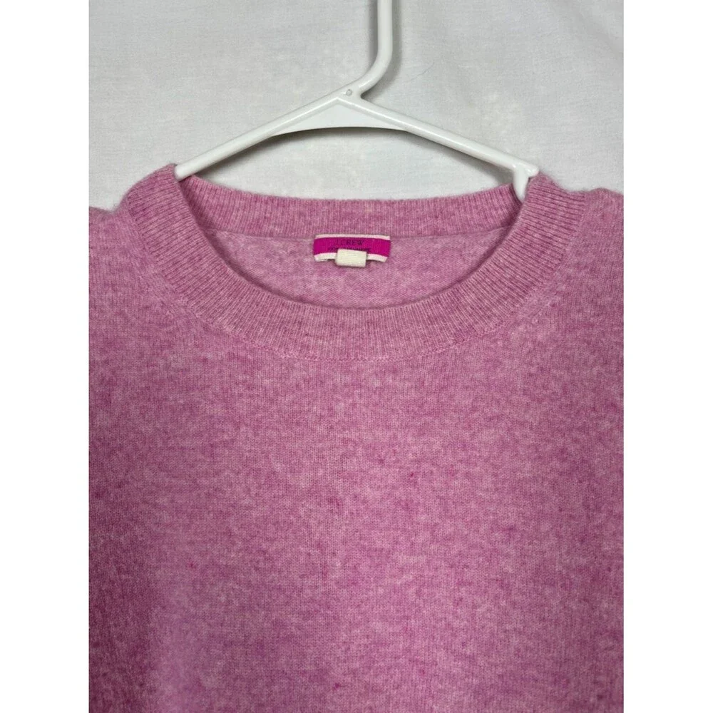 J. Crew 100% Cashmere Soft Pastel Pink Crew Neck Sweater